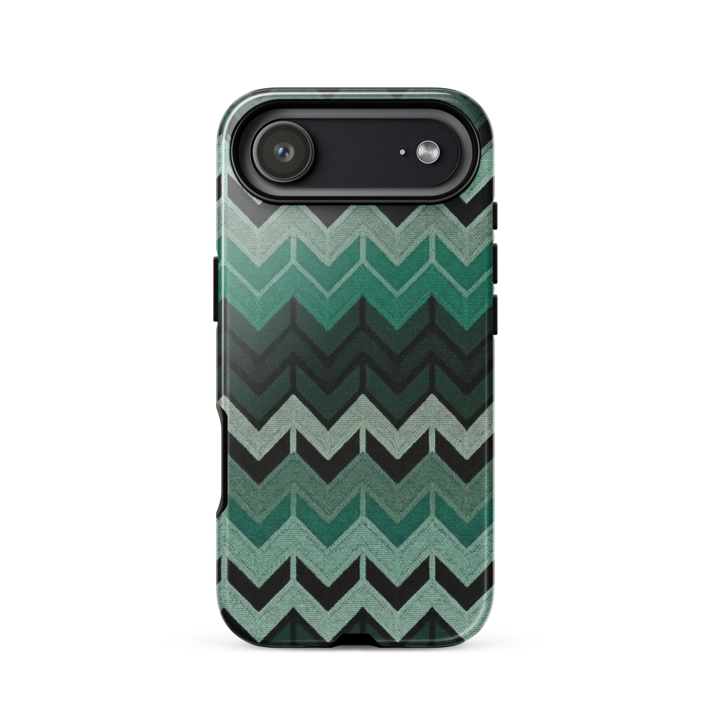 Green Chevron Tough Case for iPhone®
