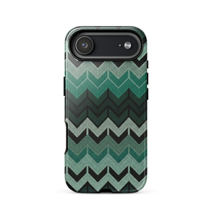 Green Chevron Tough Case for iPhone®