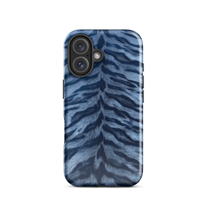 Blue Tiger Print Tough Case for iPhone®