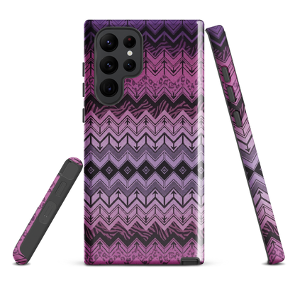 Purple Chevron Zebra & Leopard Print Tough Case for Samsung