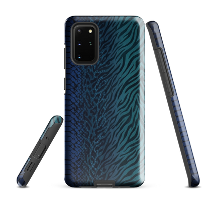 Blue & Teal Snake Skin Zebra & Leopard Print Tough Case for Samsung