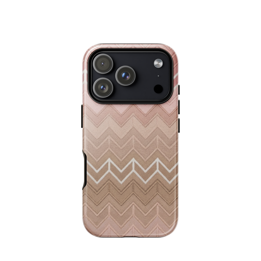 Pink & Muaves Chevron Pattern Tough Case for iPhone®