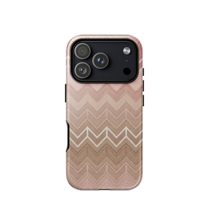Pink & Muaves Chevron Pattern Tough Case for iPhone®