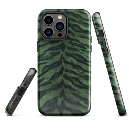 Green Tiger Print Tough Case for iPhone®