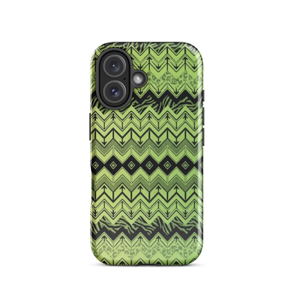 Lime Green Chevron Zebra & Leopard Print Tough Case for iPhone®