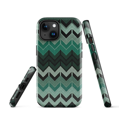Green Chevron Tough Case for iPhone®