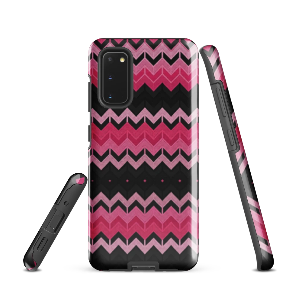 Pink Chevron Print Tough Case for Samsung