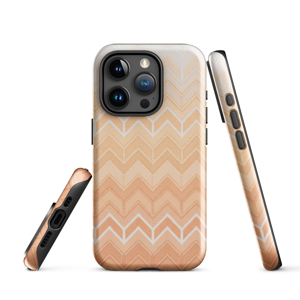 Coastal Orange Chevron Pattern Tough Case for iPhone®