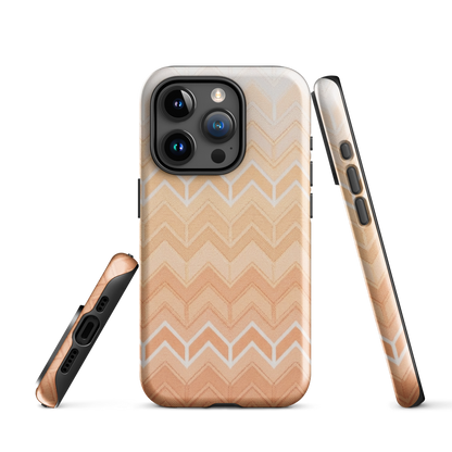 Coastal Orange Chevron Pattern Tough Case for iPhone®