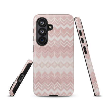 Classic Pink & White Chevron Tough Case for Samsung