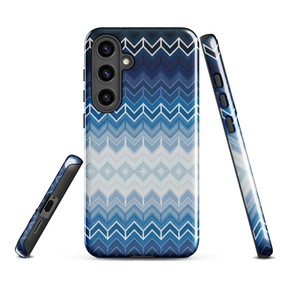 Blue Chevron Tough Case for Samsung