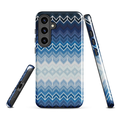 Blue Chevron Tough Case for Samsung