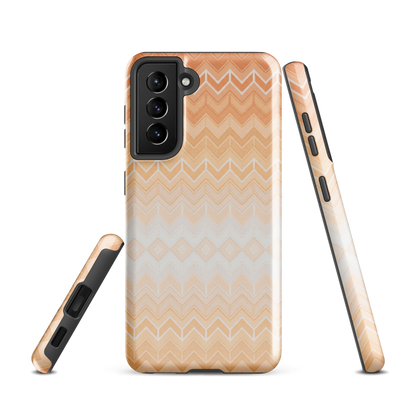 Orange Chevron Tough Case for Samsung