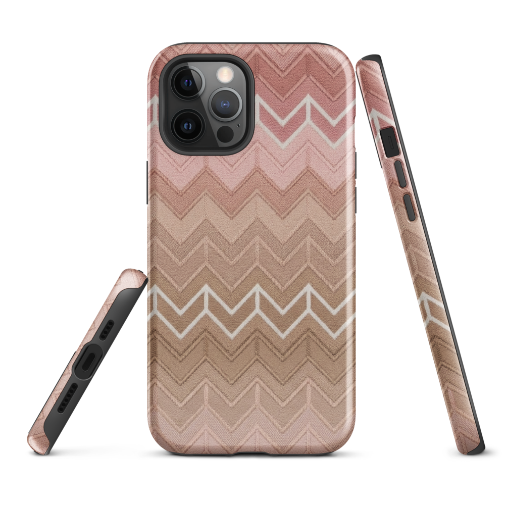Pink & Muaves Chevron Pattern Tough Case for iPhone®