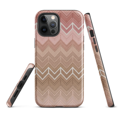 Pink & Muaves Chevron Pattern Tough Case for iPhone®