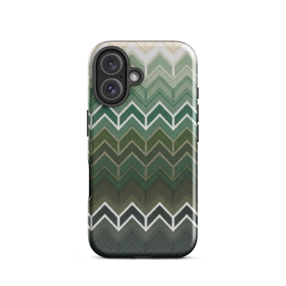 Green Chevron Tough Case for iPhone®