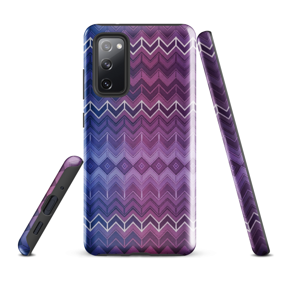 Purple & Blue Classic Chevron Print Tough Case for Samsung