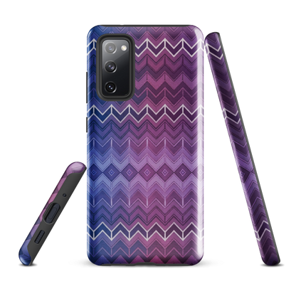 Purple & Blue Classic Chevron Print Tough Case for Samsung