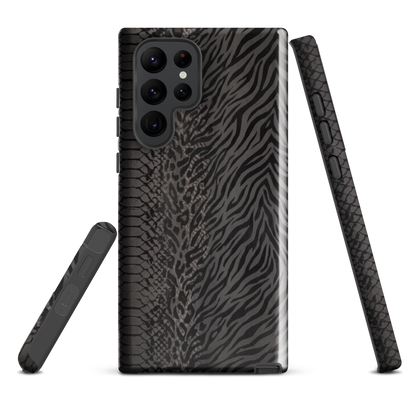 Black and Gray Zebra and Leopard print Tough Case for Samsung