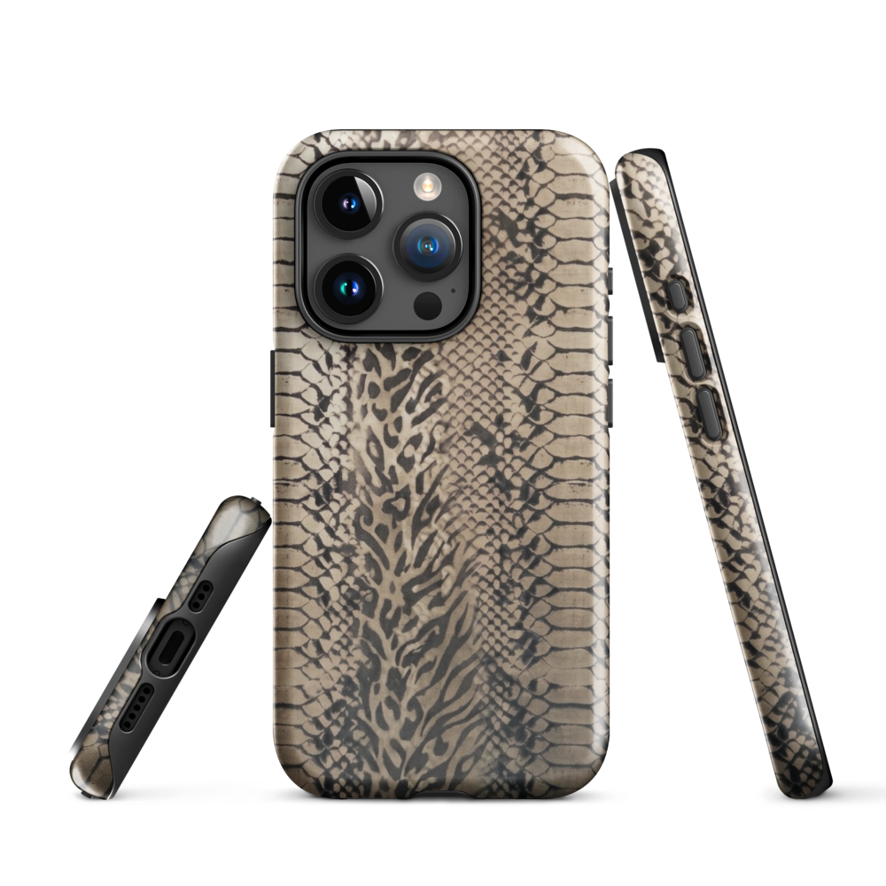 Neutral Snake Skin Tough Case for iPhone®