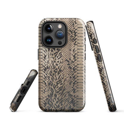 Neutral Snake Skin Tough Case for iPhone®