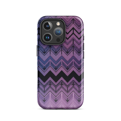 Purple Chevron & Blue Pattern Tough Case for iPhone®