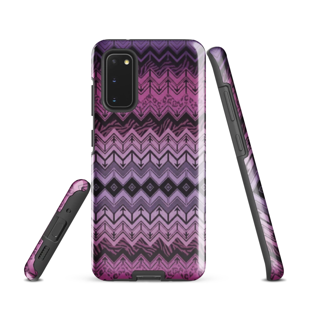 Purple Chevron Zebra & Leopard Print Tough Case for Samsung