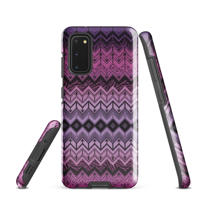 Purple Chevron Zebra & Leopard Print Tough Case for Samsung