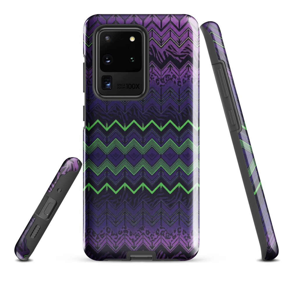 Halloween Chevron Purple & Green Edition Tough Case for Samsung