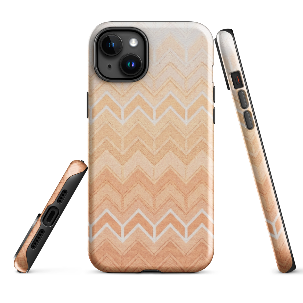 Coastal Orange Chevron Pattern Tough Case for iPhone®