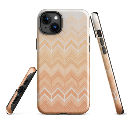 Coastal Orange Chevron Pattern Tough Case for iPhone®
