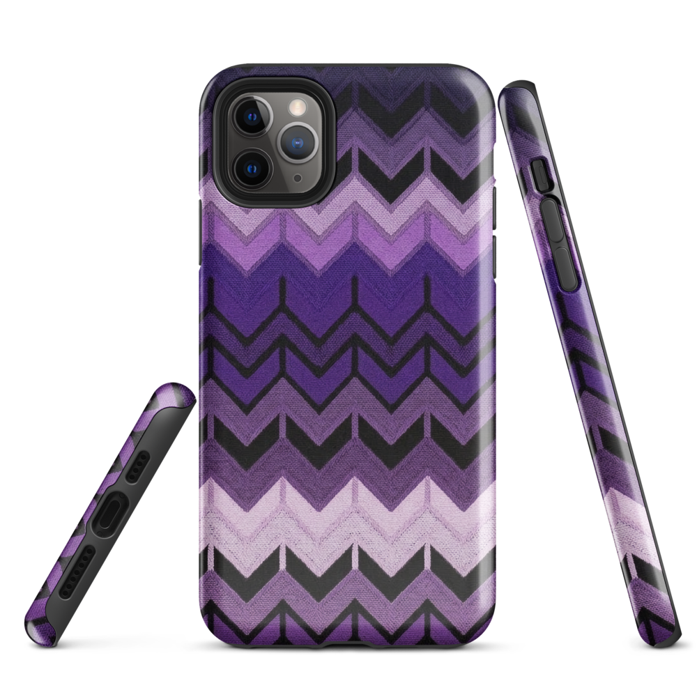 Purple Chevron Tough Case for iPhone®