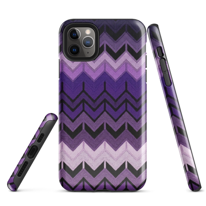 Purple Chevron Tough Case for iPhone®
