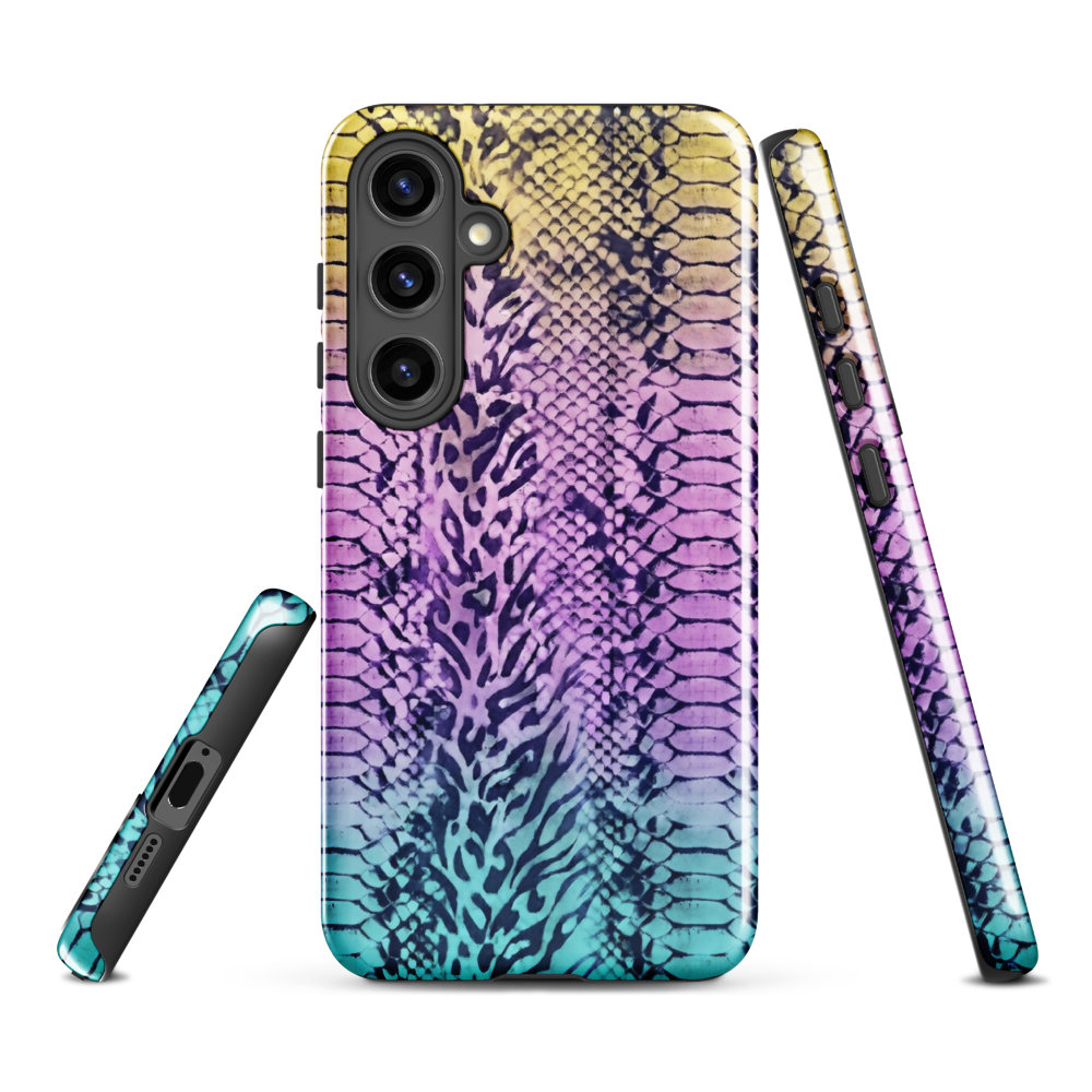 Faded Rainbow Snake Skin Zebra & Leopard Print  Tough Case for Samsung