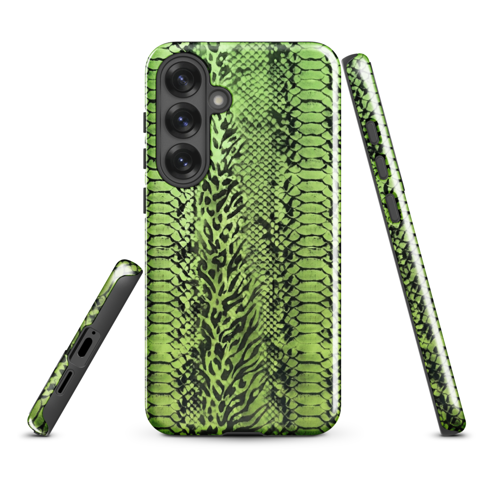 Green Snake Skin & Leopard Print Tough Case for Samsung