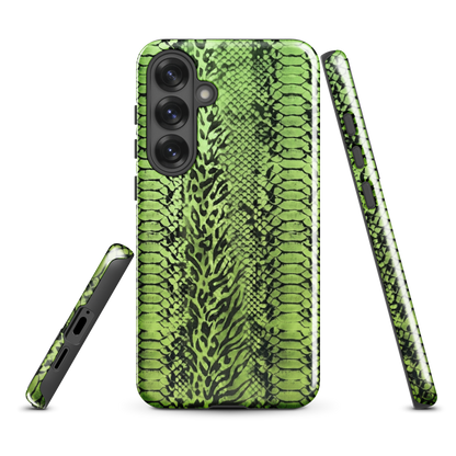 Green Snake Skin & Leopard Print Tough Case for Samsung
