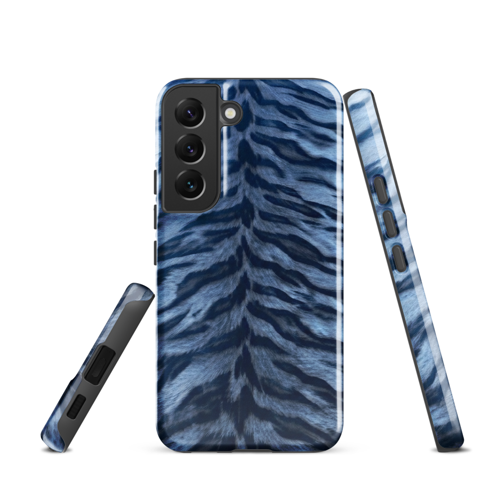 Blue Tiger Print Tough Case for Samsung
