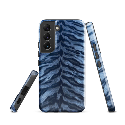 Blue Tiger Print Tough Case for Samsung