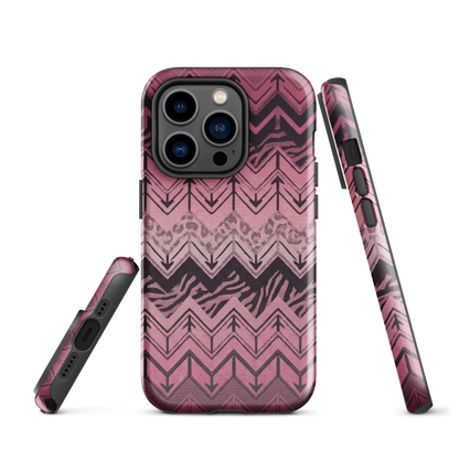 Pink Chevron Zebra & Leopard Print Tough Case for iPhone®