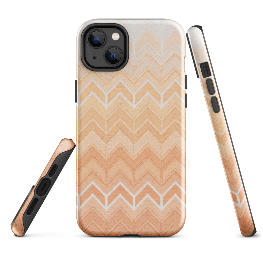 Coastal Orange Chevron Pattern Tough Case for iPhone®