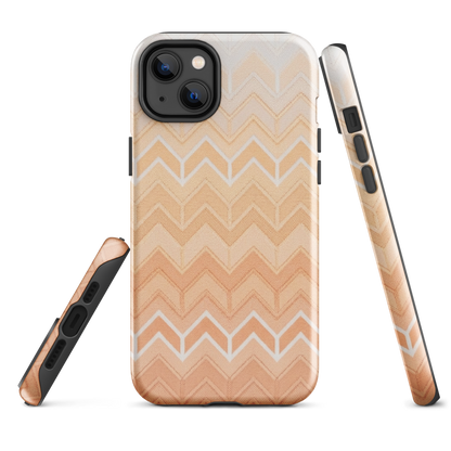 Coastal Orange Chevron Pattern Tough Case for iPhone®