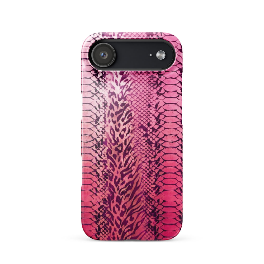 Hot Pink to Light Pink Zebra Print Snap Case for iPhone