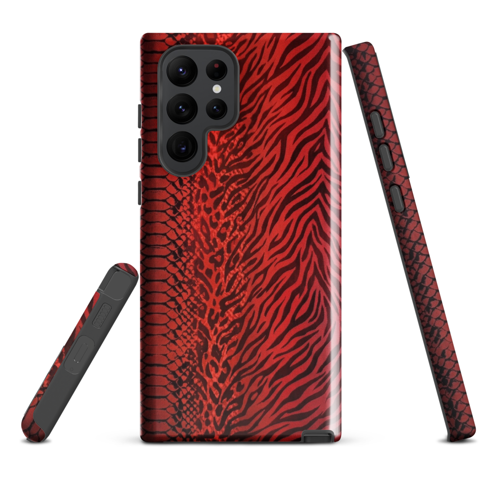 Red Zebra Snake & Leopard Print Tough Case for Samsung