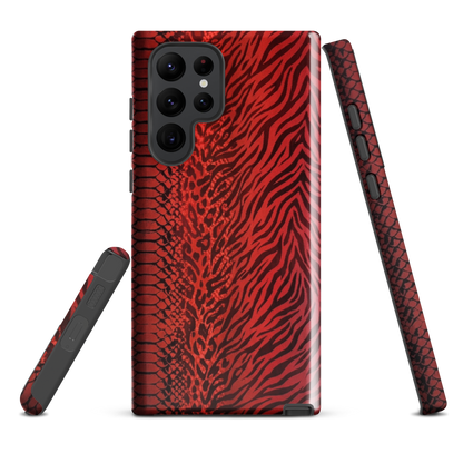 Red Zebra Snake & Leopard Print Tough Case for Samsung