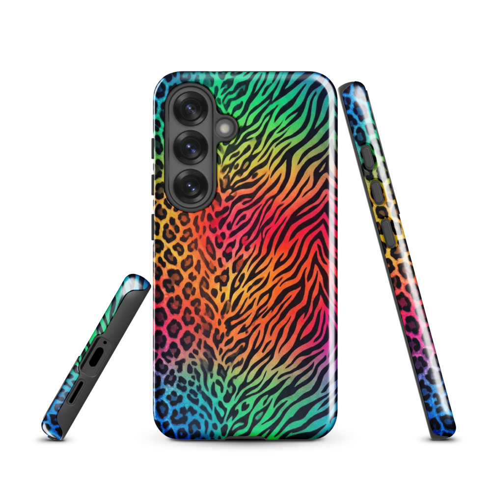 Rainbow Leopard & Zebra print Tough Case for Samsung