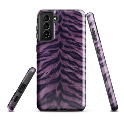 Purple Tiger Print Tough Case for Samsung