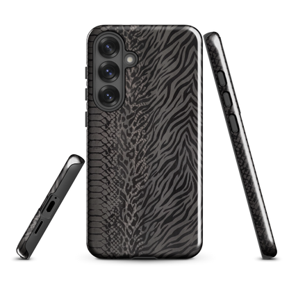 Black and Gray Zebra and Leopard print Tough Case for Samsung