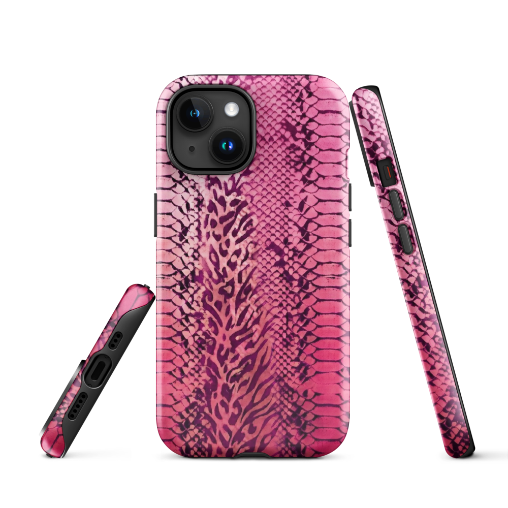 Pink Leopard Print and Snake Skin Tough Case for iPhone®
