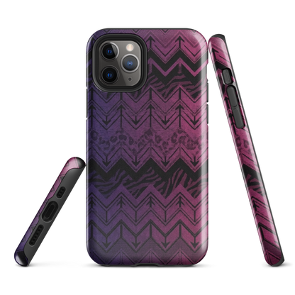 Purple to Pink Chevron Zebra & Leopard Print Tough Case for iPhone®