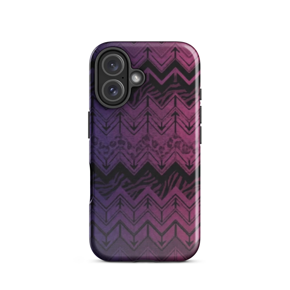 Purple to Pink Chevron Zebra & Leopard Print Tough Case for iPhone®